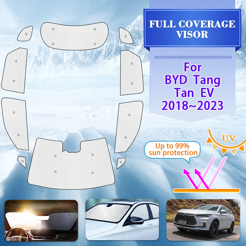 Car Full Anti-UV Sun Visor For BYD Tang Tang II EV WORLD Tan EV 2018~2023 2020 2021 Car Window Visor Sunshade Covers Accessories