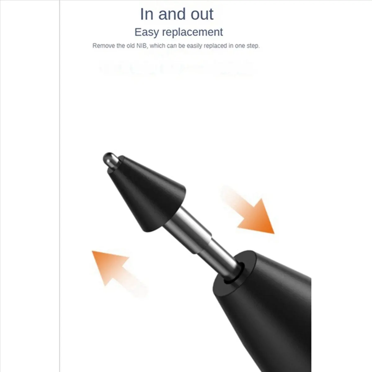 Baobao-para xiaomi caneta stylus inteligente nib 10 pçs substituível de alta sensibilidade escrita desenho tablet lápis ponta acessórios, preto d