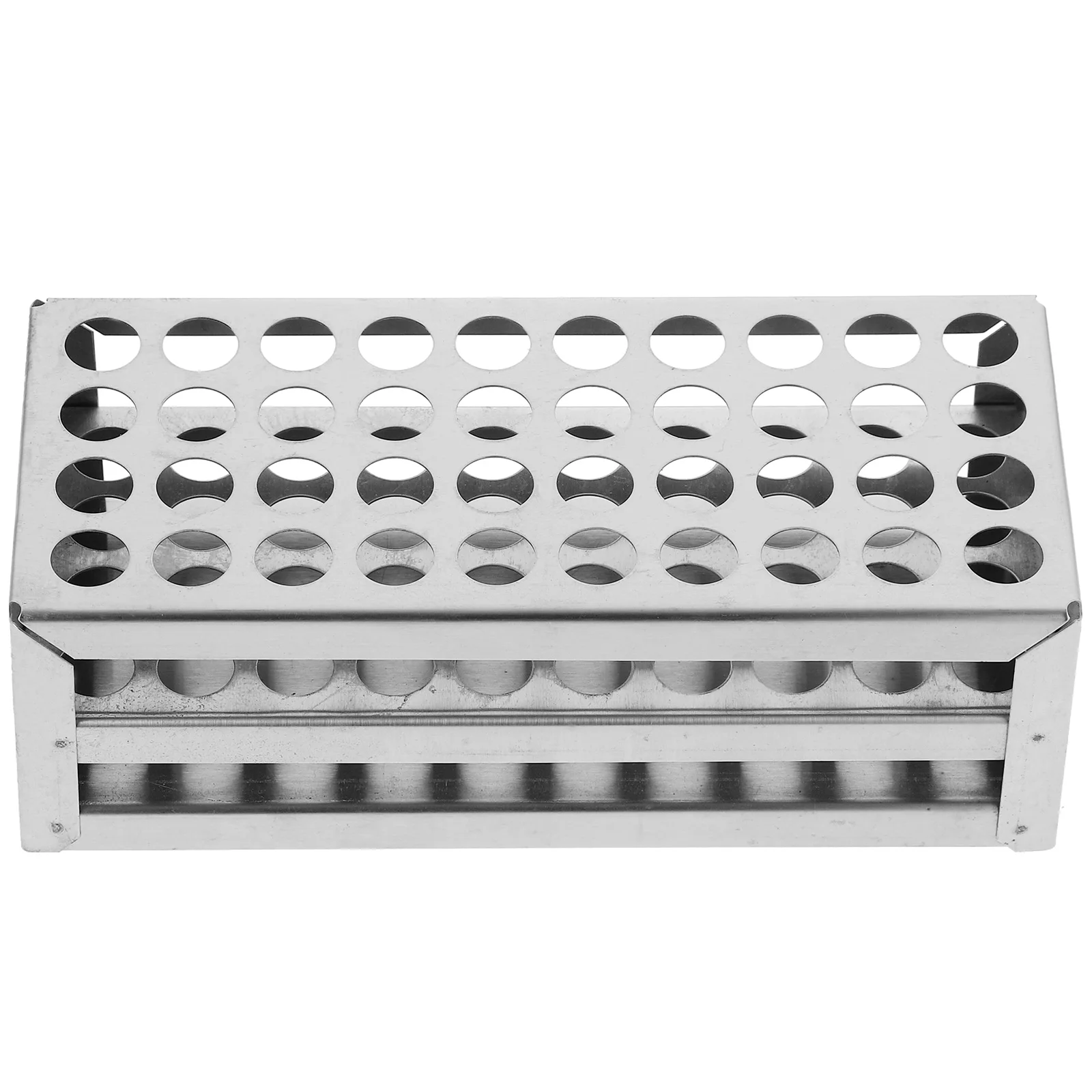 

Stainless Steel Test Tube Rack 40 Holes 13mm Diameter Lab Storage Lightweight Practical Tube Holder for Research