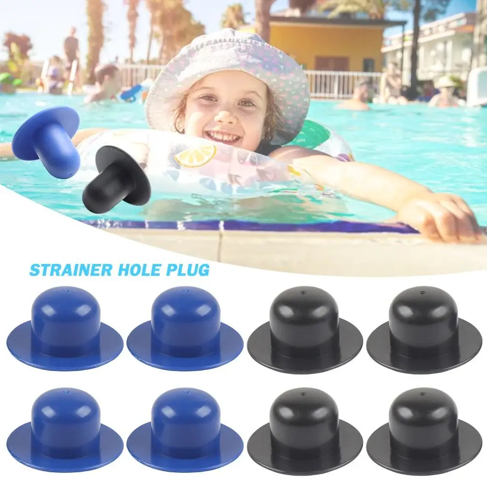 1/4Pcs Plastic Strainer Hole Plug Filter Pump Black Blue Water Stopper Replacement Parts Pool Wall Drain Plug