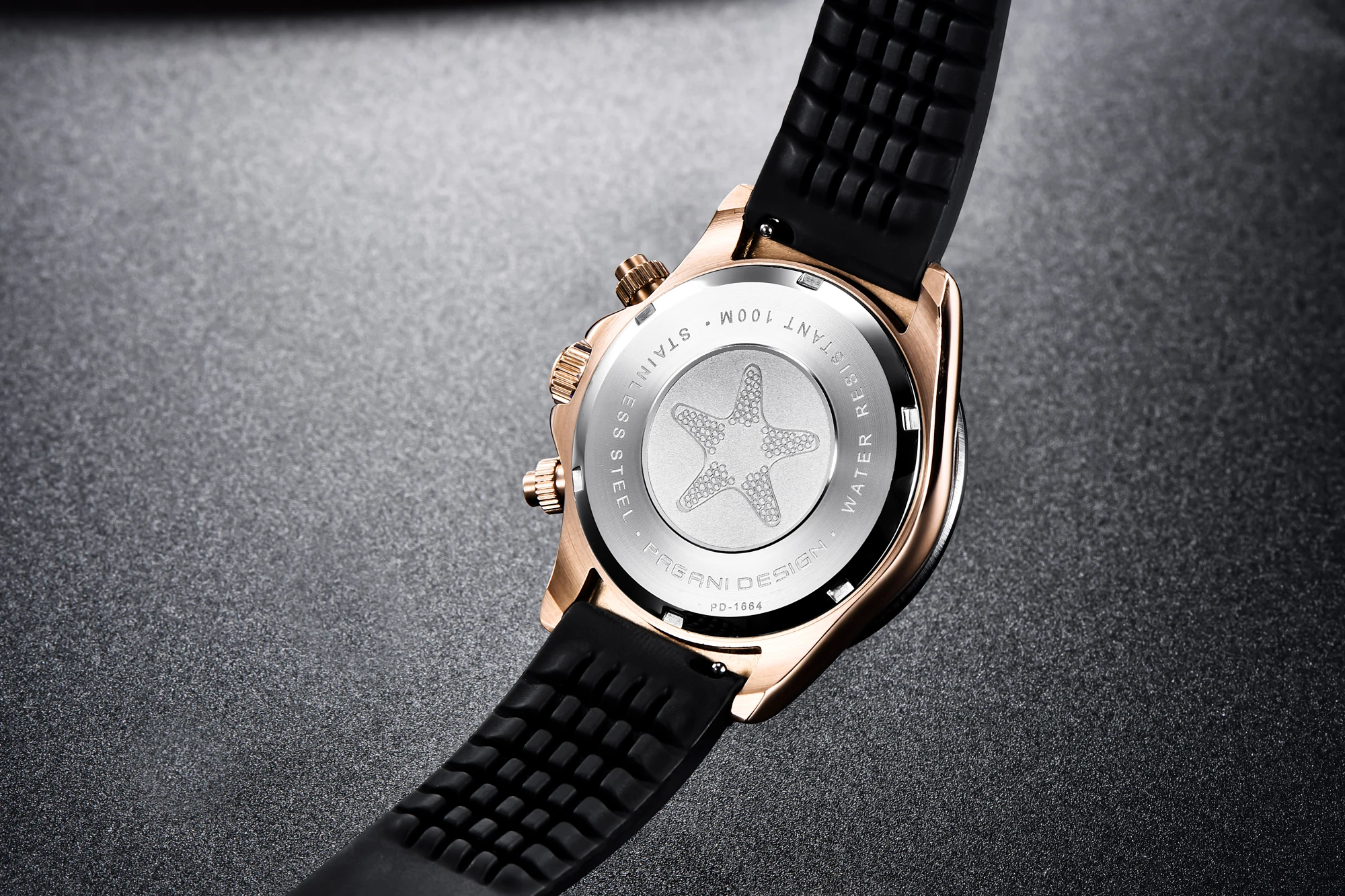 PAGANI DESIGN New Gold Blue Luxury Quartz Watch For Men Gift Box VK63 Movt Chronograph Sapphire Crystal Stainless Steel Watch