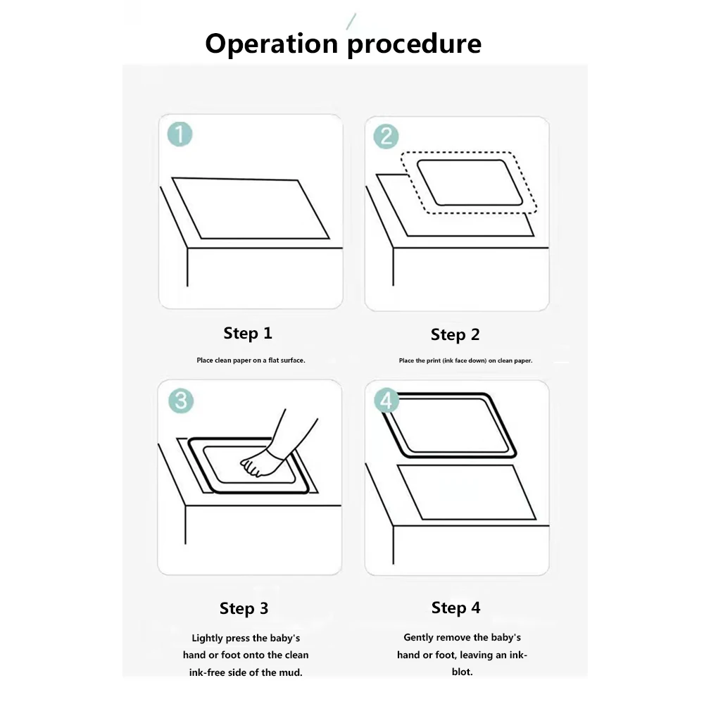 Newborn Baby DIY Hand And Footprint Kit Ink Pads Photo Frame Handprint Toddlers Souvenir Accessories Safe Clean Baby Shower Gift