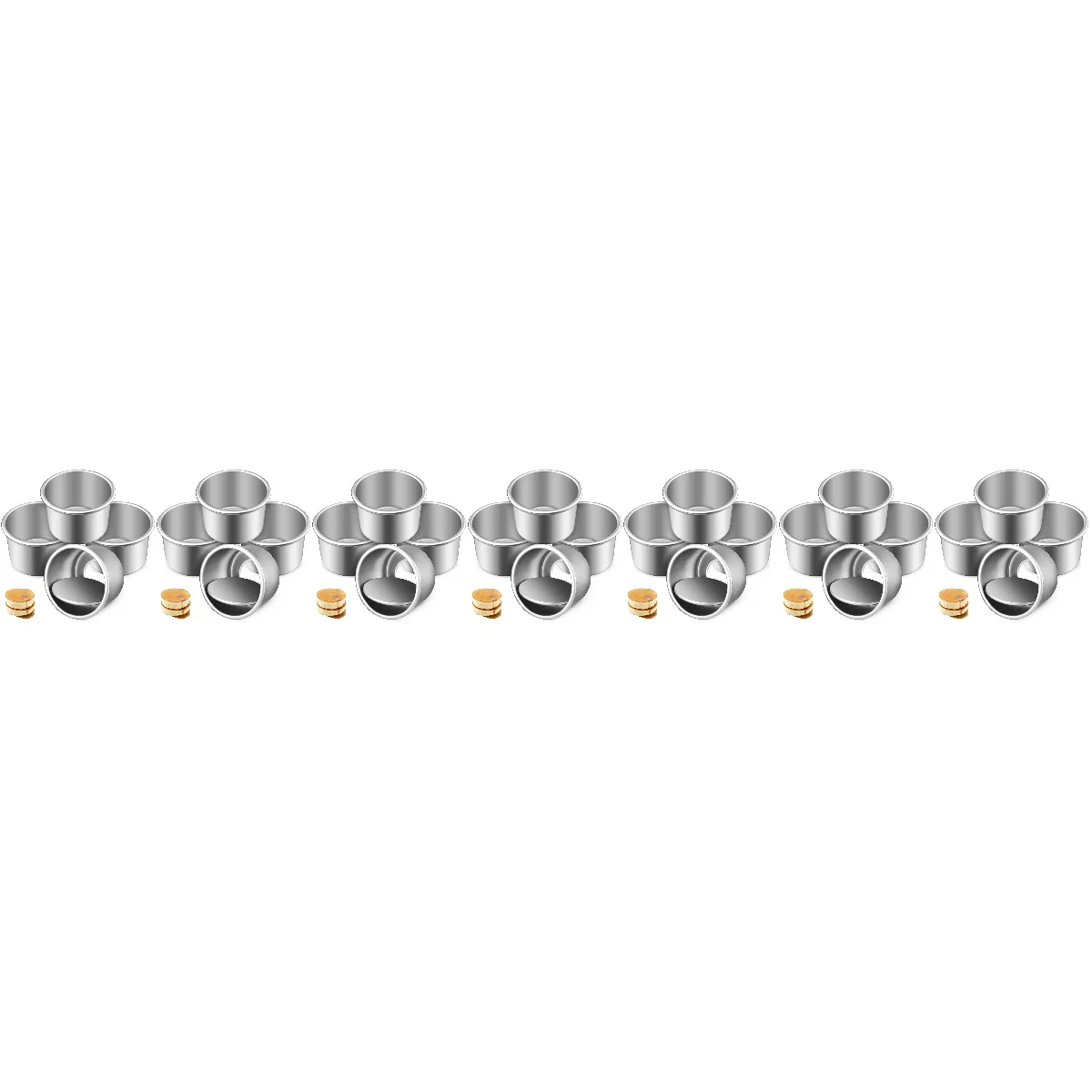 

7 шт. форма для торта со съемным дном, круглые формы для выпечки тортов, маленькие формы, модель, мини-таблетка