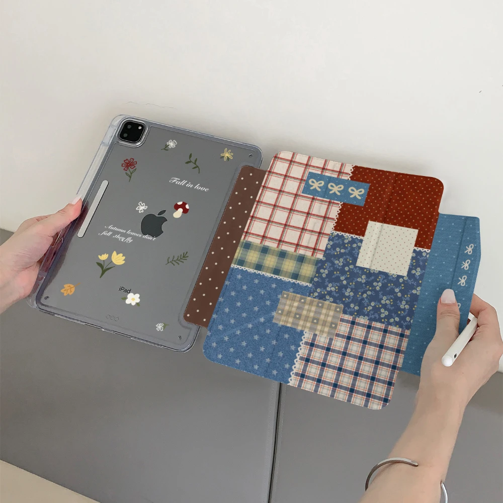 Vintage Pattern New Tablet Case For iPad Pro 11 12.9 13 M2 M4 M3 M5 Shell 8.3 9.7 10.2 5/6/7/8/9/10/11th Air 1 2 3 4 5 6 7 Cover