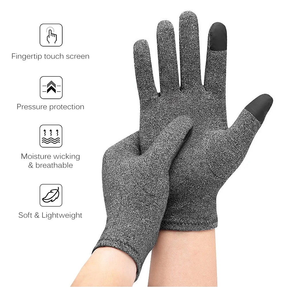 1Pair Compression Arthritis Gloves Premium Arthritic Joint Pain Relief Hand Gloves Therapy Full Fingers Sport Compression Gloves image 3