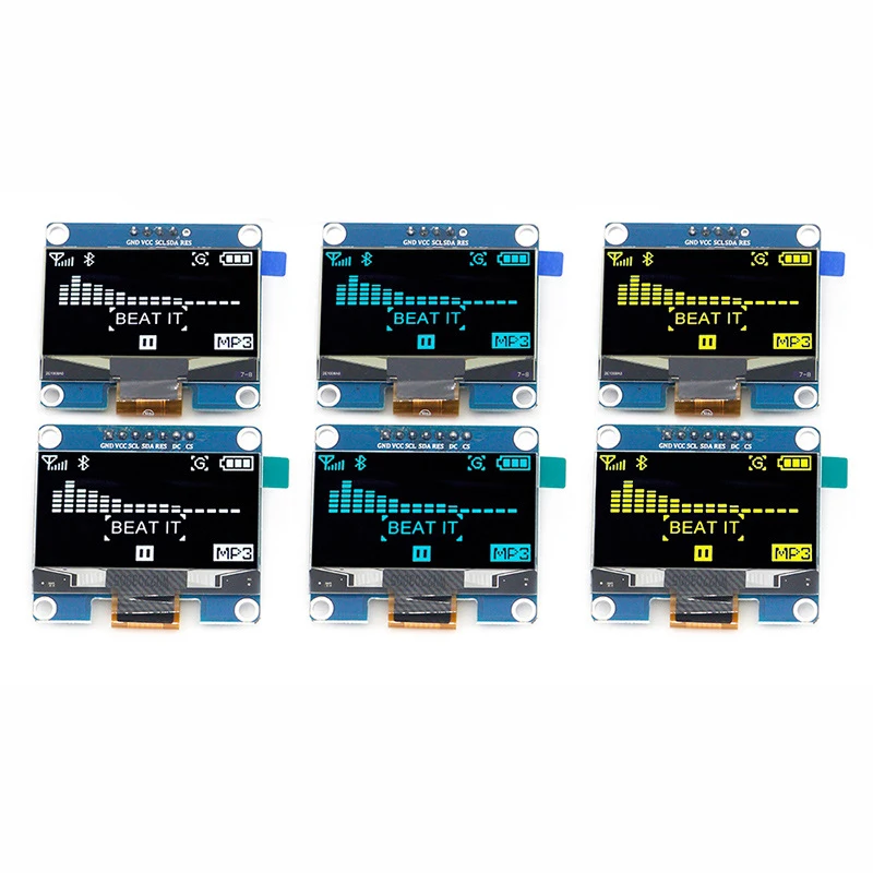 

1/2/5/10/20Pcs 1.54-Inch OLED Display LCD Module 4-Pin/7-Pin 128 * 64 SPI/IIC Interface SSD1309 Driver White/Blue/Yellow