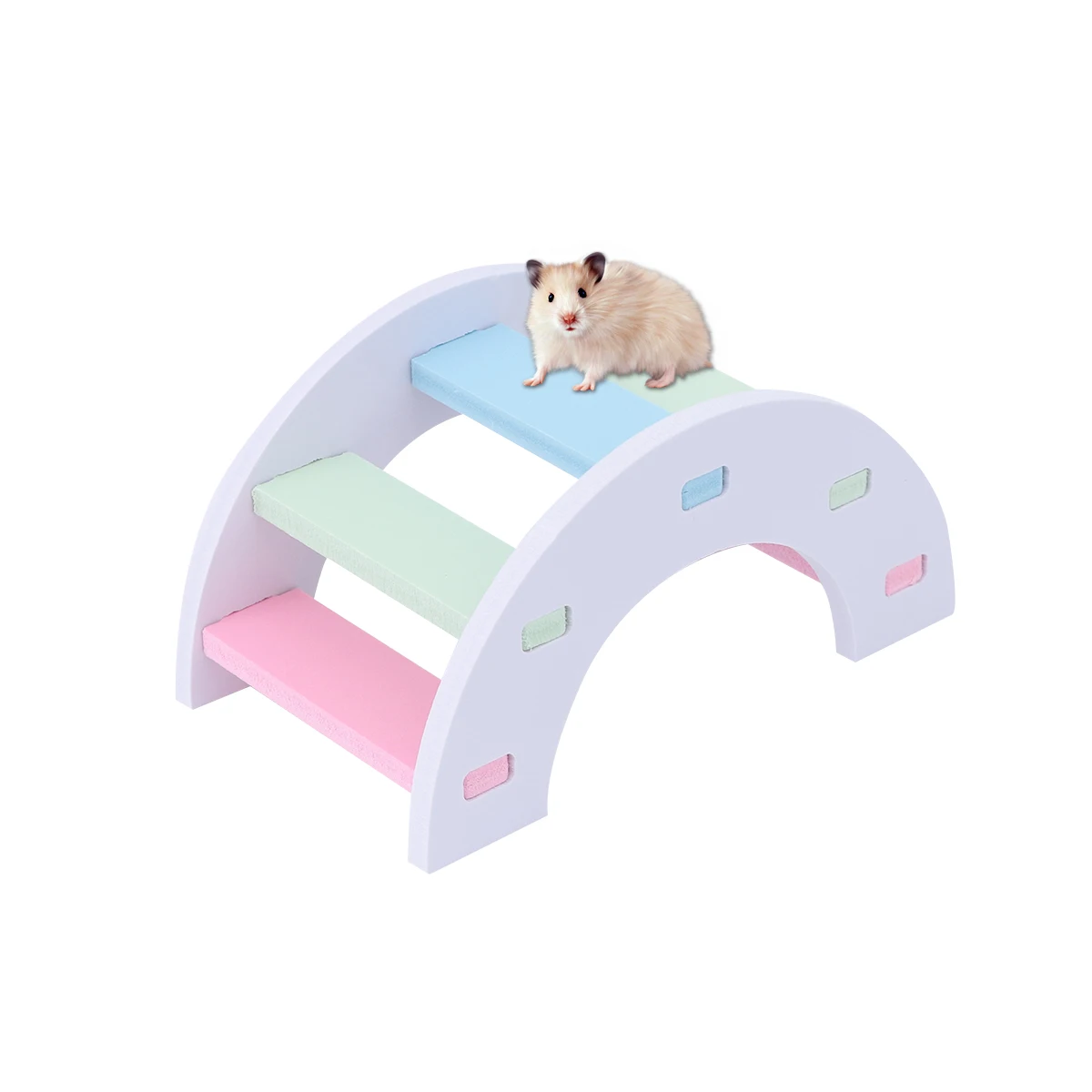 

Lovely Hamster Ladder Rainbow Bridge Pet 12X7X6Cm Colorful Hanging Climbing Cage For Small Animals Relaxing Playtime Biting