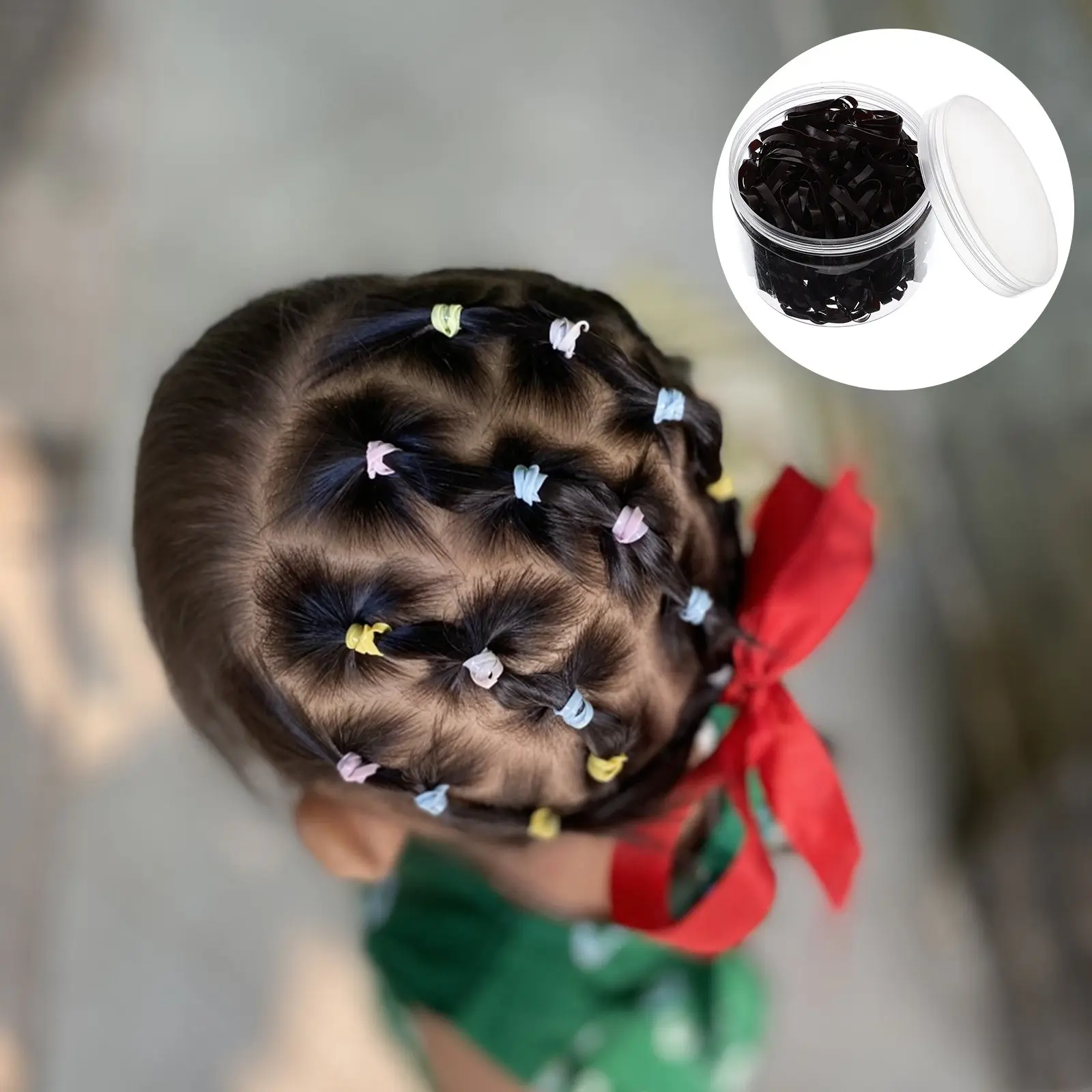 

500Pcs High Elastic Hair Ties Disposable Stretchy Rubber Bands for Daily Use Small Hair Elastics for Girls Ponytail Braids