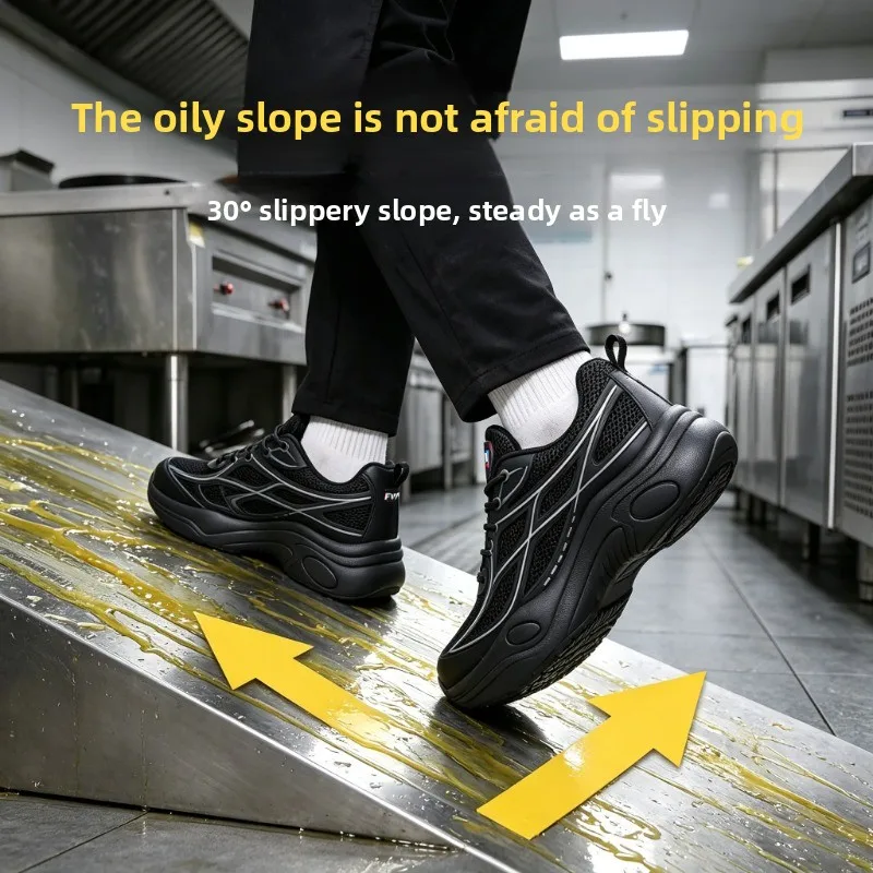 New Model Men's Chef Shoes with Anti-slip Properties. Oil-proof. Anti-slip. Easy To Clean. Special Shoes for The Kitchen.  yeezy