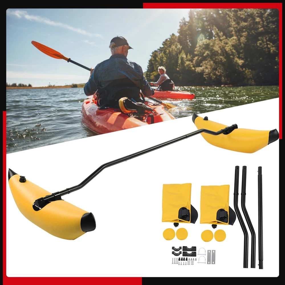Kayak Outrigger Kit Inflatable Kayak Stabilizer PVC Canoe Outrigger Kit Floating Balancing Boat Accessory Canoe Boat Accessory