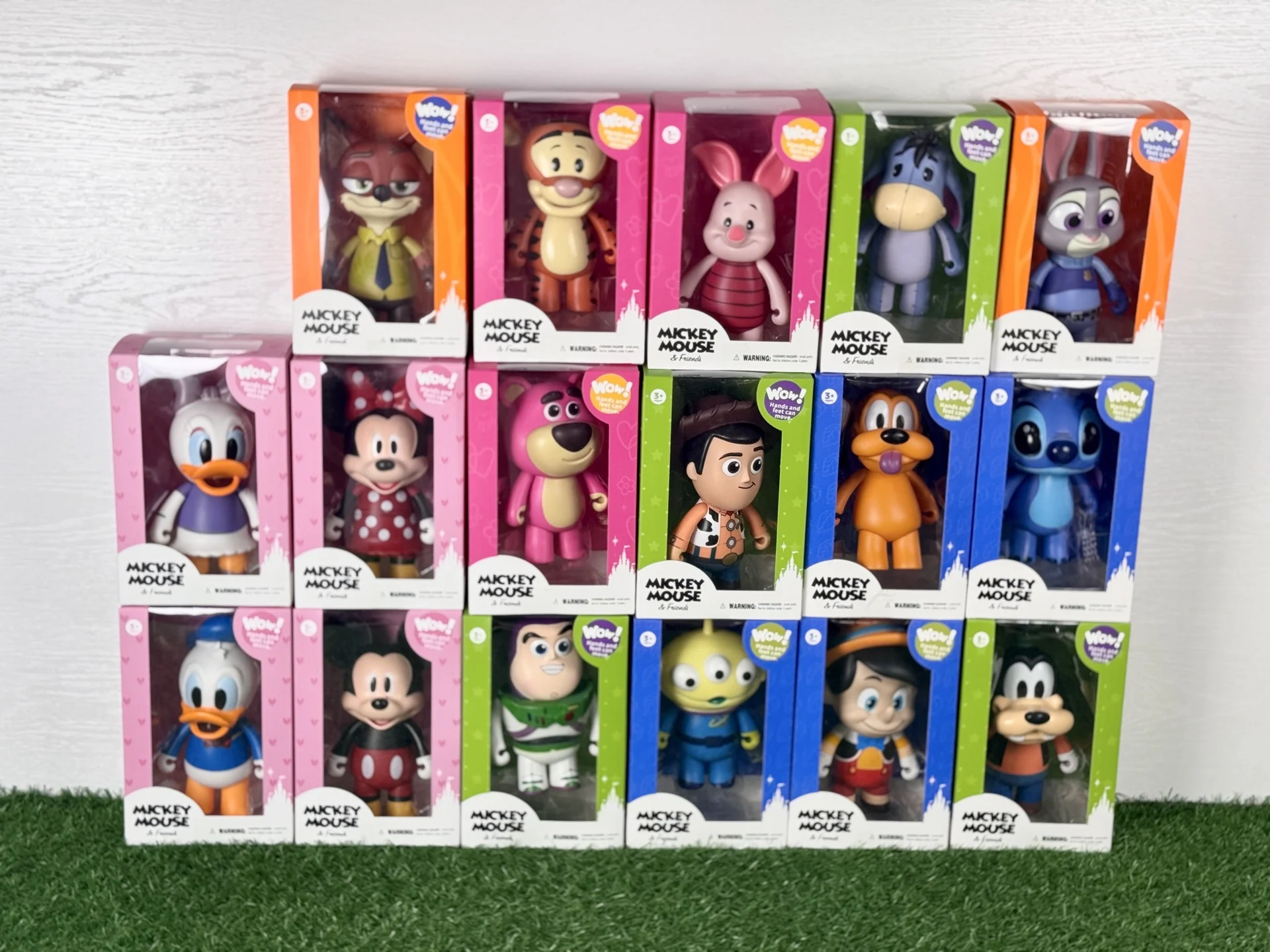 

Disney Pixar All-Stars Mickey Mouse Series Articulated Action Figures - Stitch, Zootopia, Toy Story, Collectible Desk Decor