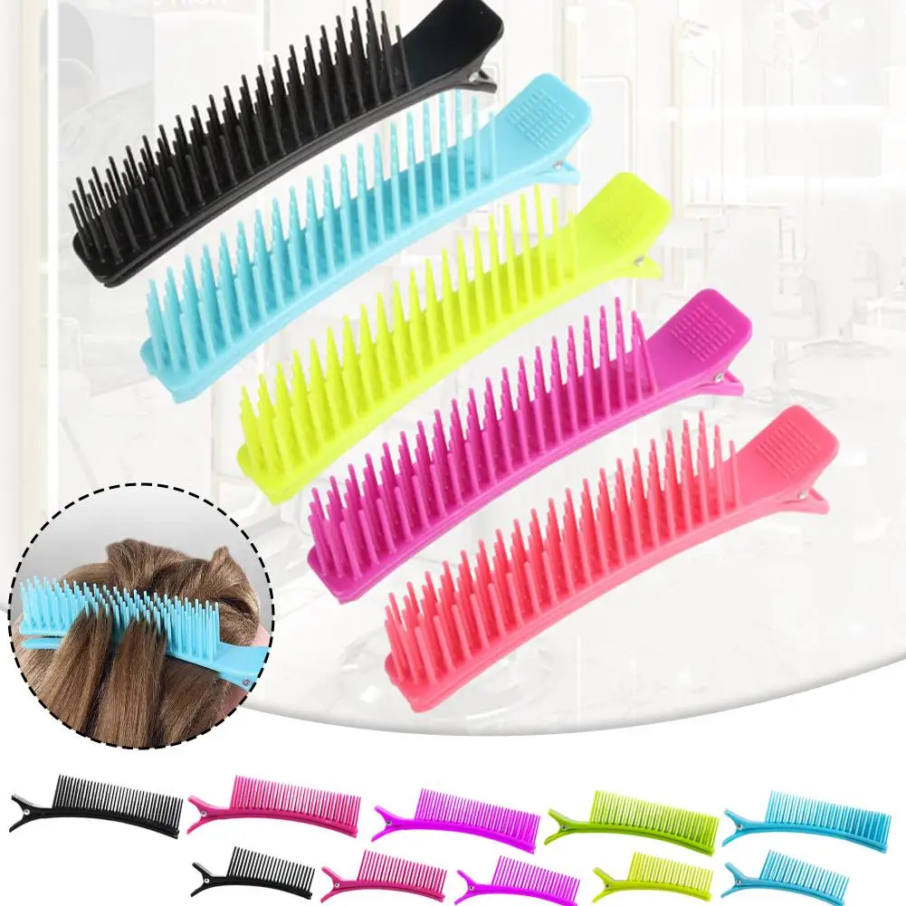 Hairdressing Multifunctional Assistant Perm And Dyeing Tools Hairpin Partition Clip Styling Clip Bangs Comb Anti-static Material