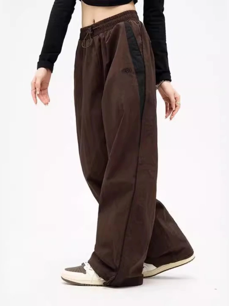 

Harajuku Y2K винтажные женские свободные брюки большого размера в стиле хип-хоп с карманами на шнурке шикарные брюки-карго повседневная уличная одежда мешковатые новые брюки