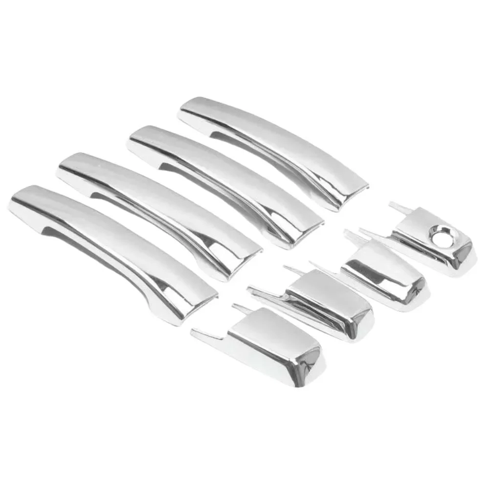 Car Decoration Door Bowl Handle Cover For Mitsubishi Pajero V60 V70 V73 V75 1999-2006 Carbon Fiber Chrome Silver Glossy Black view 3