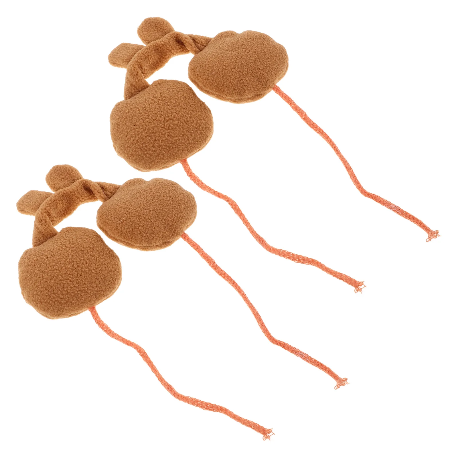 

2Pcs Cartoon Ear Muffs Decor for 10Cm Figures - Soft Warm Covers Styling Winter Outfit Accessories Cute Mini Gear Display