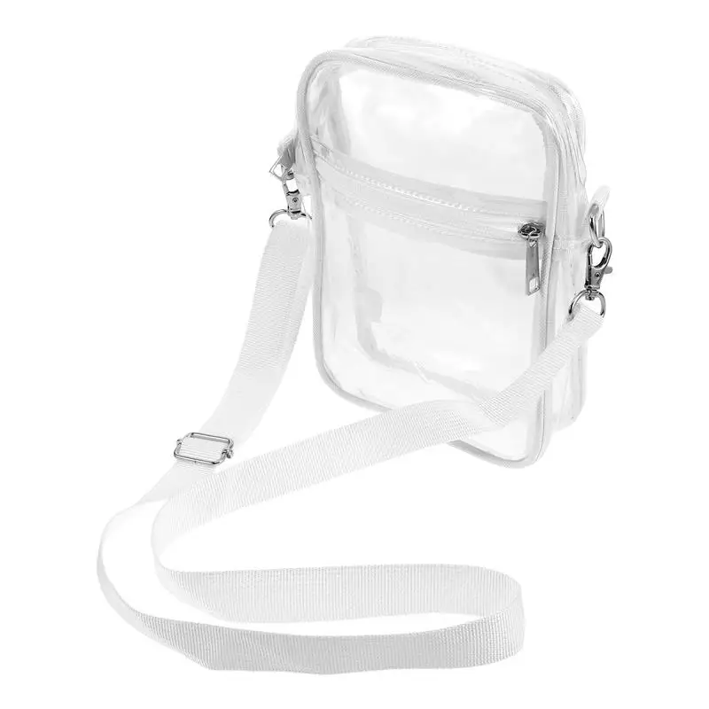 Clear Crossbody Bag for Women Transparent Small Purse Stadium Approved Clear Shoulder Bag for Concerts and Sporting Events