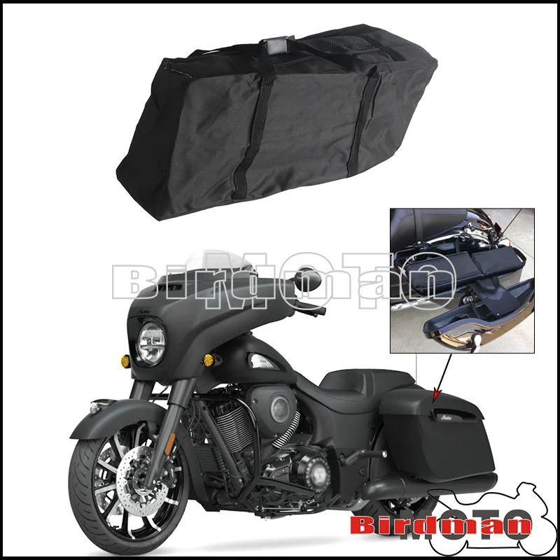 

For Challenger Chieftain Pursuit Roadmaster Limited Dark Horse Elite Dark Horse Icon Saddlebag Liners Black Waterproof Luggage