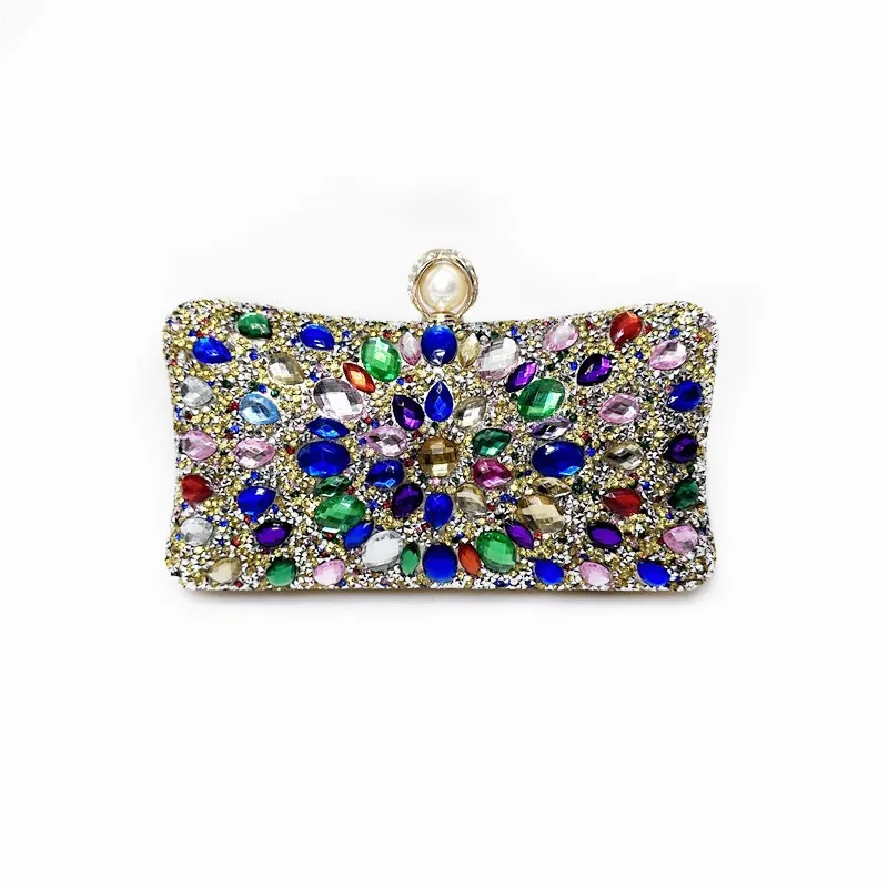 

Rhinestones Women Bags Hollow Out Style Fashion Evening Bags Chain Shoulder Handbags Party Wedding Day Clutch Purse