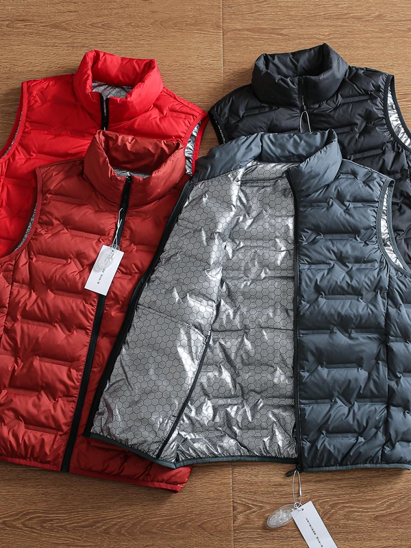 

Men's Outdoor aphene Inner Lightweight Warmth Du down Vest Sl Heat Pred Filling Faion Urban Sle Youth Zipper