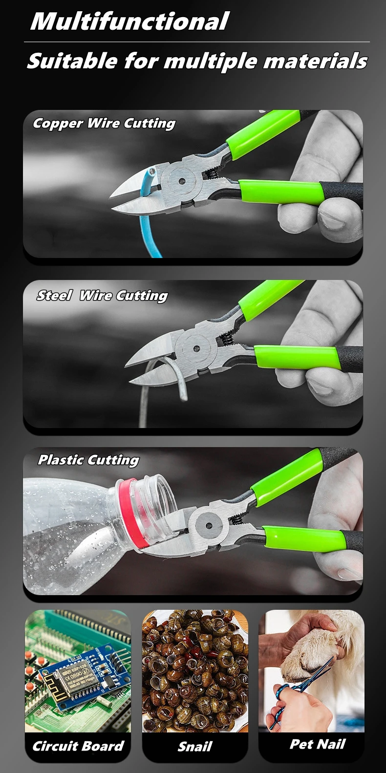 Wire Cutting Plier DIY Electronic Cutting Side Shears Crafting Electrical Jewelry Making Cutting Cables Wires Tools image 4