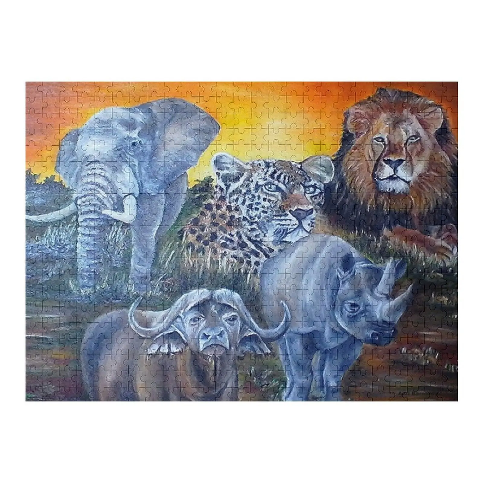 

БОЛЬШОЙ 5, ЮЖНОЙ АФРИИ, ДИКТИВ ИСКУСНОЙ ПРИНТ, АНМАЛИИ, ДИГОЦЕННАЯ ЖИЗНЬ, В НАТУРАЛЬНОЙ Головоломка Персонализированная головоломка