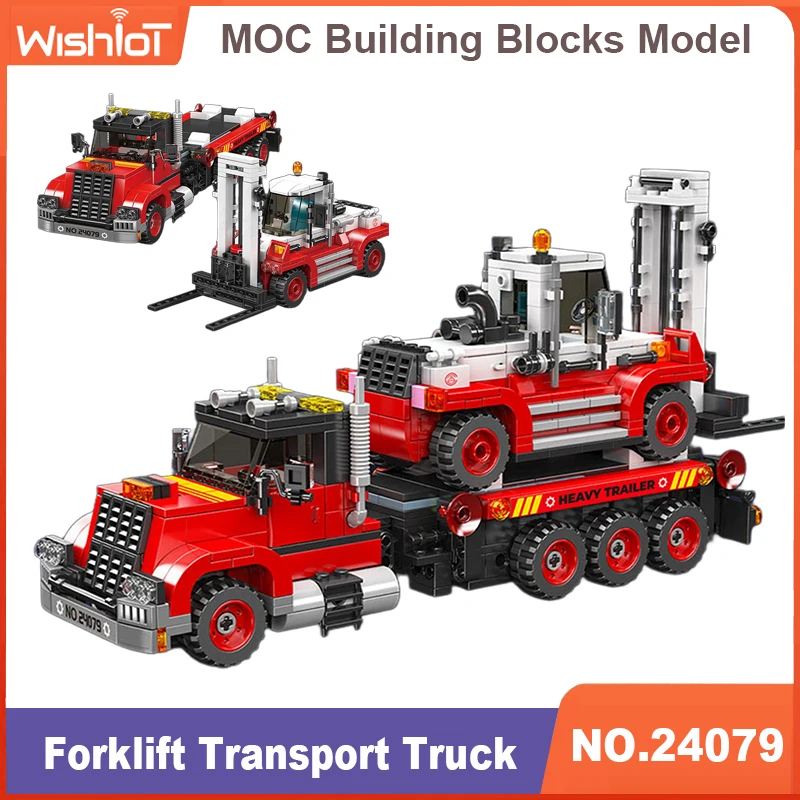 

Mould King 24079 Forklift Transport Truck Model 906pcs Technical Truck Building Block Assembly Car Brick Set Kids Christmas Gift