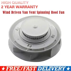 Wind Driven Van Vent Spinning Roof Fan Low Profile Rotary Dog Horse Air Rotating Roof Vent For Vans Buses Rotary Roof Vent White