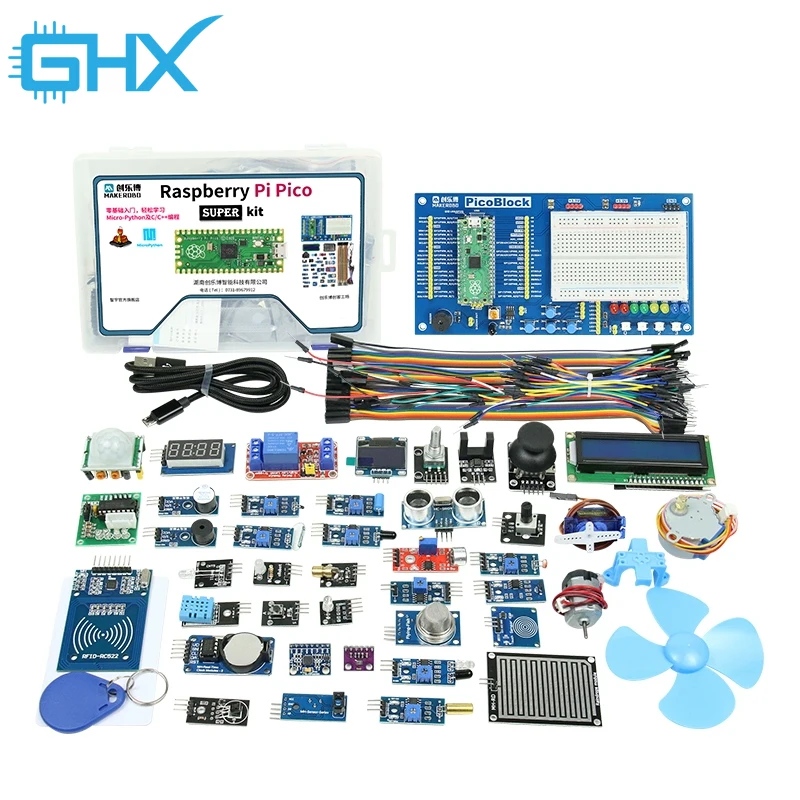 Yahboom Sensor Starter Kit Learning Kit for Raspberry Pi Pico2 STEM DIY Projects Programming Kit