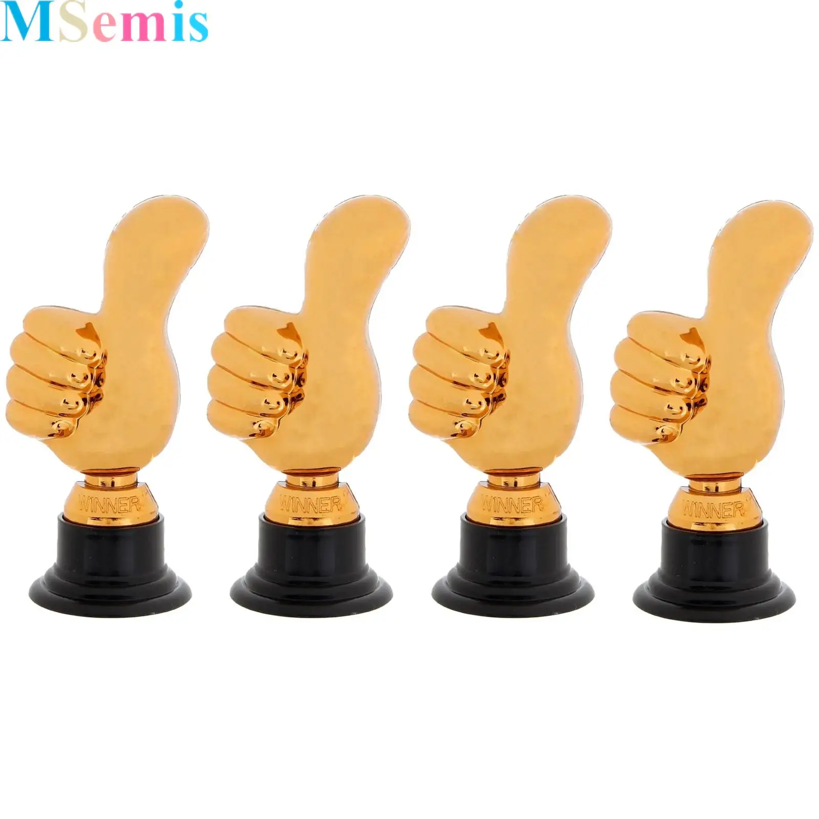 

4Pcs Small Trophy Celebrate Award Plastic Funny Game Small Trophy And Awards for Custom Competition Gifts Sports Competition
