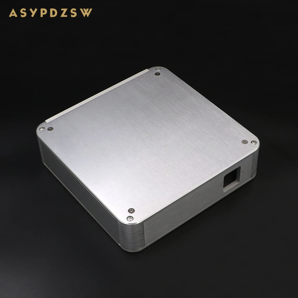 BZ2205R حاوية مستديرة من الألومنيوم بالكامل AMP هيكل Preamp DAC/PSU صندوق 214*214*55