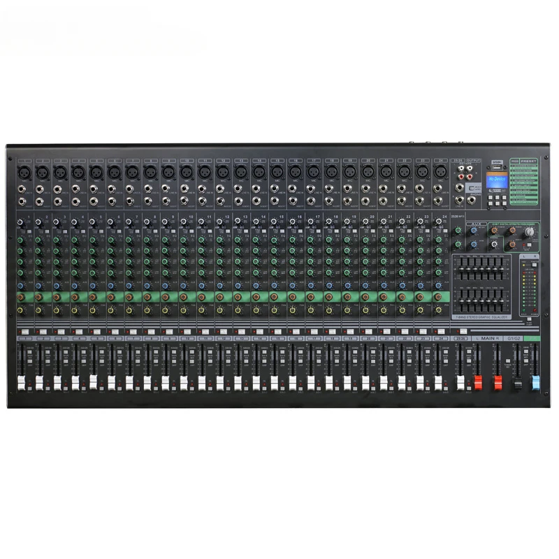 Professional Audio Mixer Console DJ DSP Digital 24 channel Sound recording System