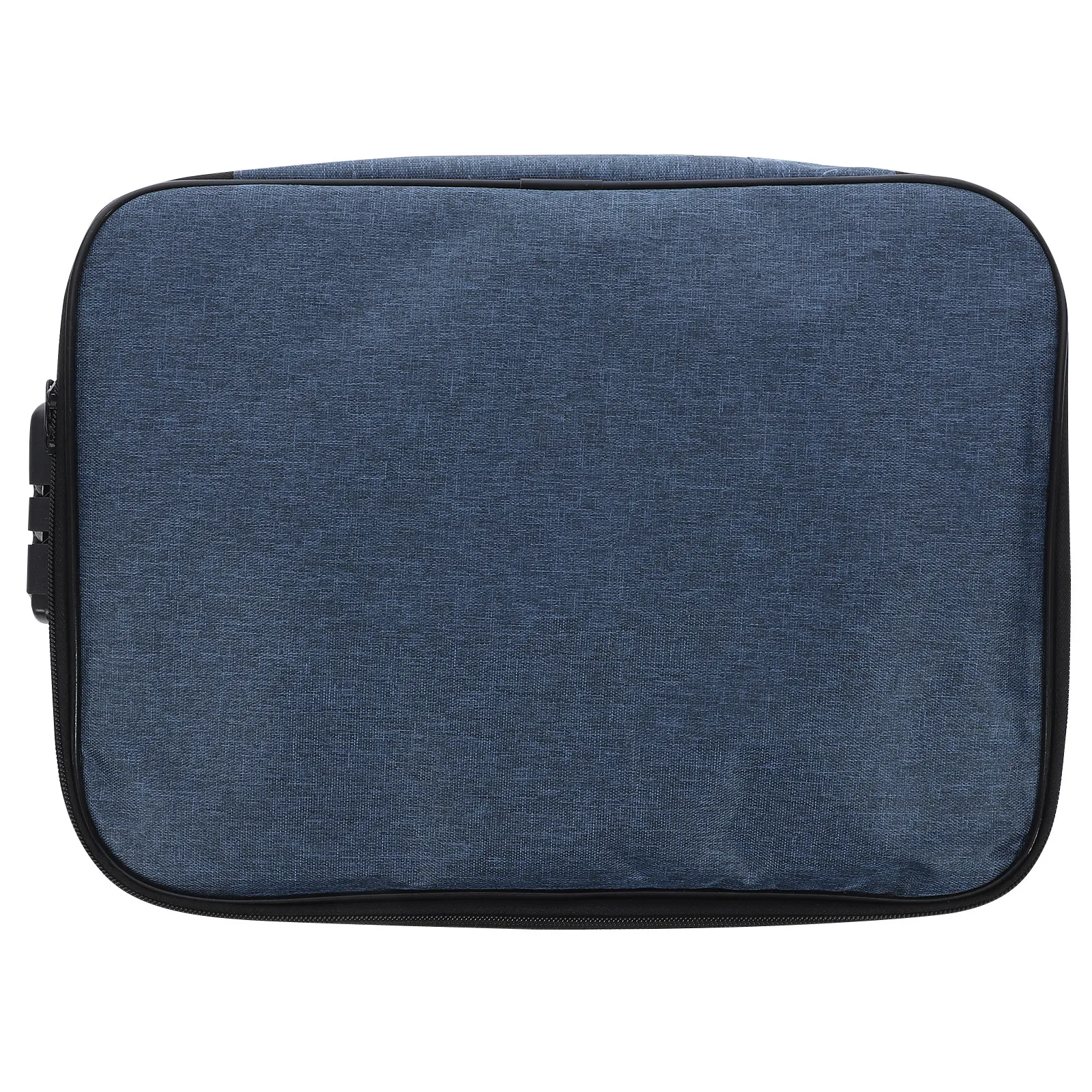 Multi Layer ID Storage Bag Document Holder File Organizer with Lock 3 Layers Black Oxford Cloth Travel Passport Case view 2