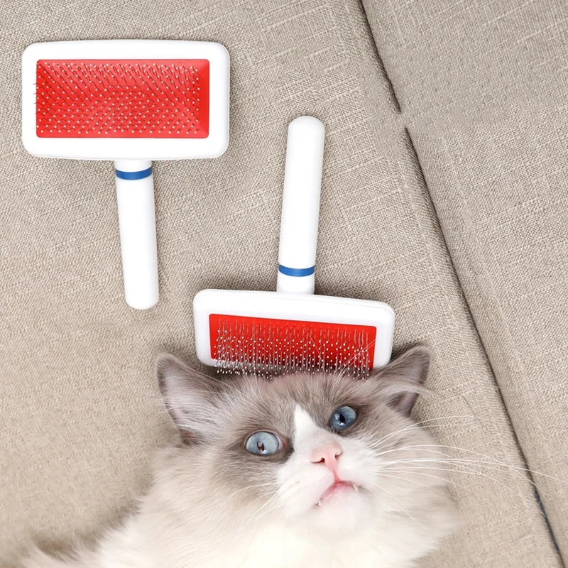 Cepillo de peine para el cuidado de mascotas, removedor de pelo con aguja para perros y gatos, herramienta de cuidado para perros pequeños, peine para gatos y cachorros para el cuidado de mascotas