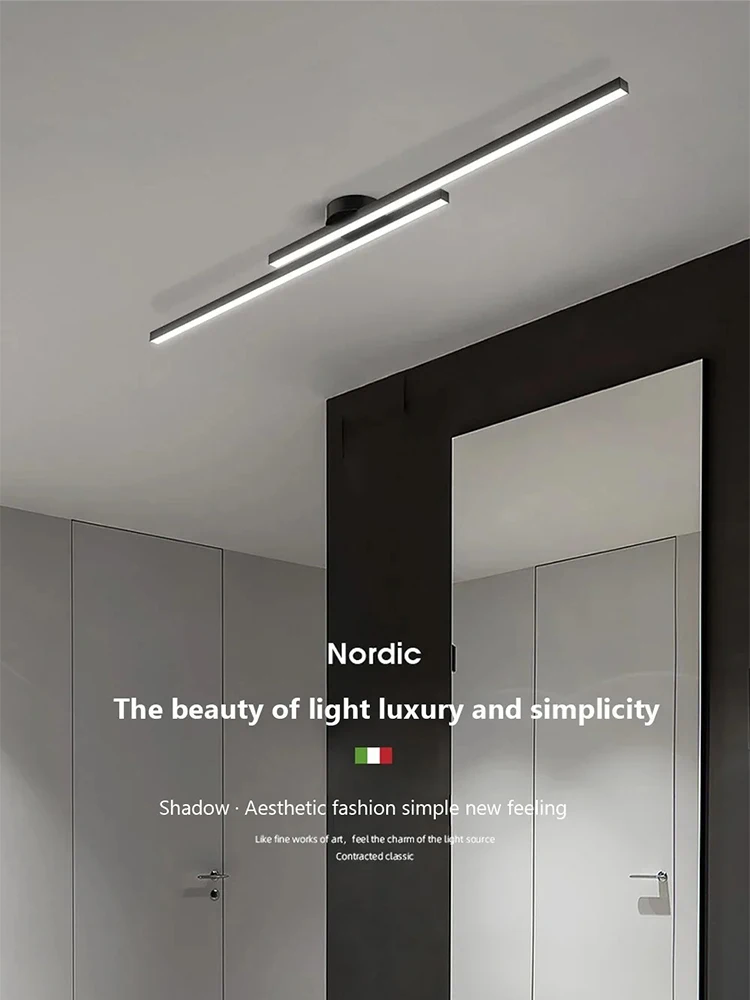 Nowoczesna lampa sufitowa LED w stylu minimalistycznym do sypialni, przedpokoju, korytarza, oświetlenie wewnętrzne, salonu, lampka nocna, dekoracja tła, kinkiet. — 2