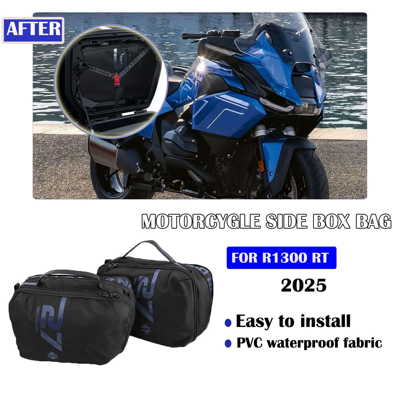 

New waterproof luggage bag motorcycle inner bag top box saddle bag side luggage bag for BMW R1300 RT R1300RT 2025 Liner bag