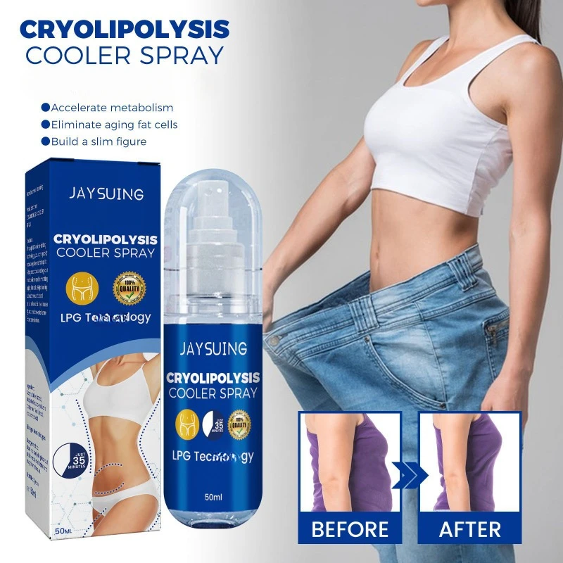 Cryolipolyse Koeler Spray Snelle Vetverbranding Lichaam Afslankspray Anti-Cellulitis Hydrateren Verstevigende Huid Gewichtsverlies Essence Spray