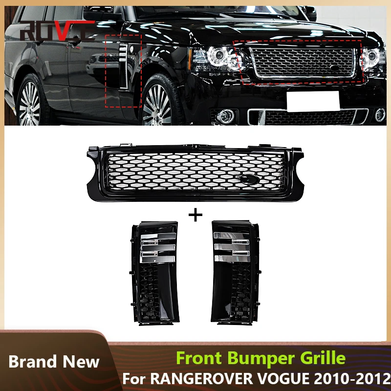 ROVCE-Garde-Boue de Pare-Choc Avant en Maille, Accessoires de Style Autobiographie, pour Land Rover Rang Rover Vogue 2010-2012