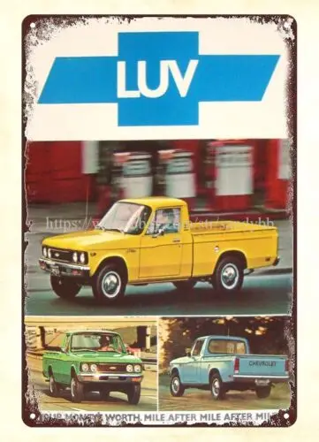 metal kitchen wall art 1976 autos LUV Pickup Truck autos metal tin sign