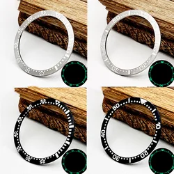 38mm Green Luminous Bezel Insert Flat SKX007 Bezel Ring Fit for SKX007 SKX009 SRPD Watch Case NH35 NH36 Case Ring Spare Parts