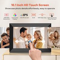 WiFi Memory Picture Frame 10.1 Inch 16GB/32GB Frameo Smart Digital Snap Frame with 1280x800 IPS HD Touch Screen Wall Mountable
