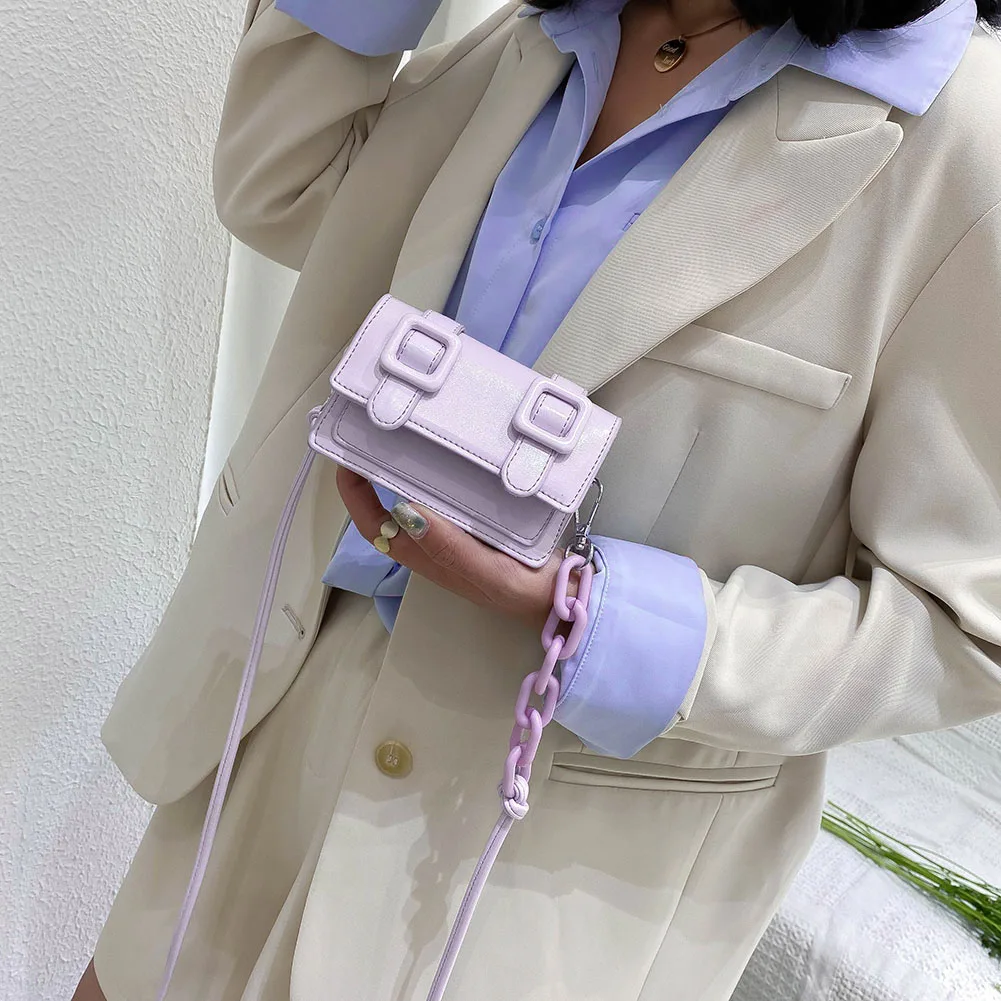 Snoep Kleur Mini Crossbody Tas Voor Vrouwen Schouder Messenger Tas Voor Meisjes Ketting Portemonnees Voor Outdoor Winkelen Reizen Decoratie