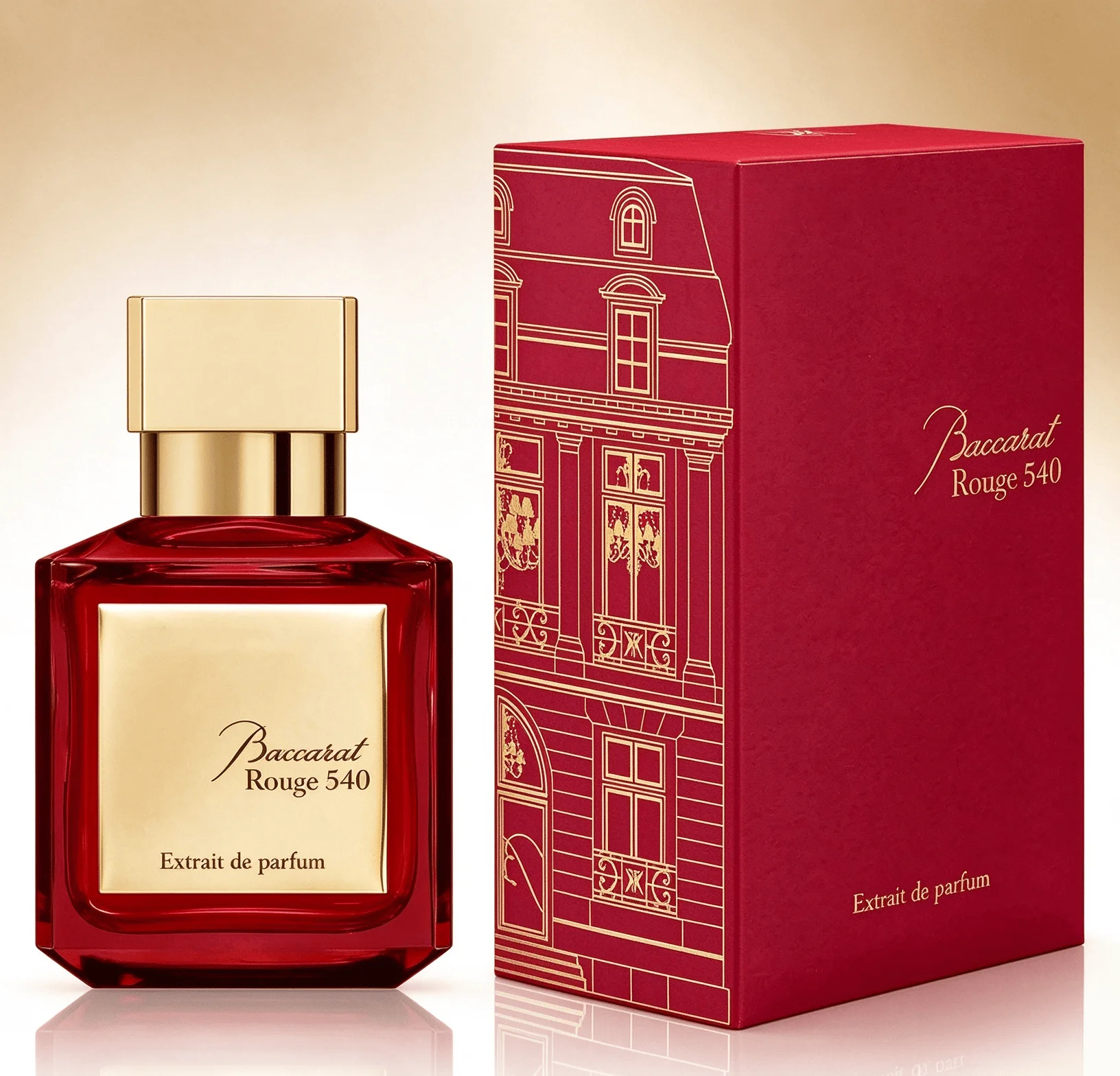 Rouge 540 Extrait De Parfum 75ml, Luxury Amber Floral Unisex Perfume, Long Lasting Fragrance with Saffron Cedar Musk, Designer Scent for Daily Evening & Gift