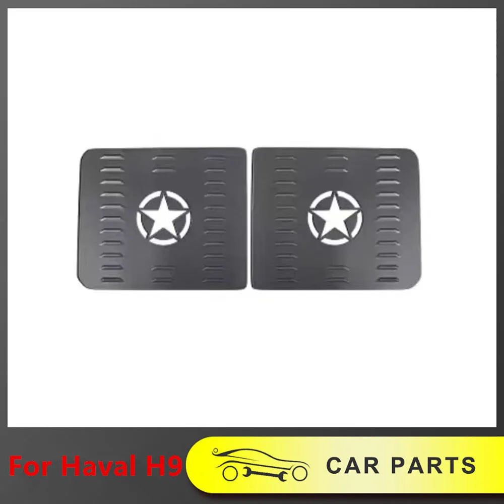 

Aluminum Alloy Pentagram Red Flag Rear Blackened Metal Sticker Modification Accessory Suitable For Haval H9 2MKII 2024 2025
