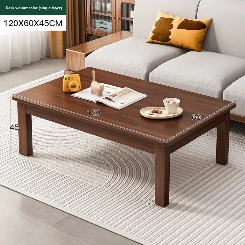 

Coffee table new Chinese style living room rectangular solid wood leg tea table office tea table small apartment low table