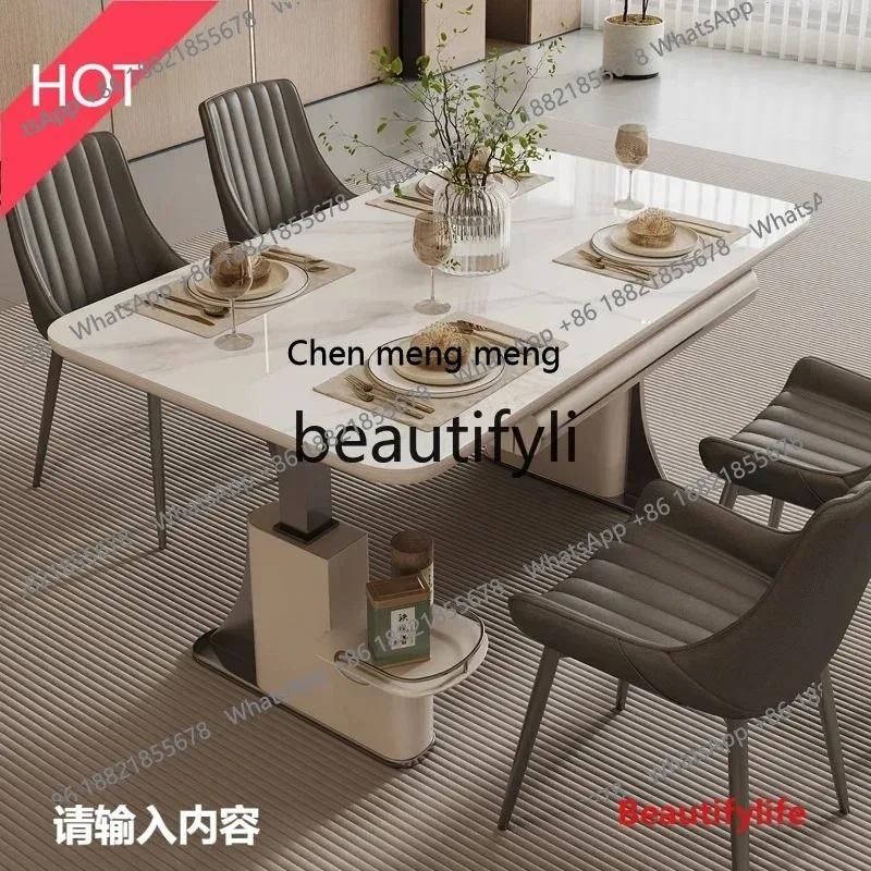 cn8617 LHY S26 Lifting, rock slab living room Modern electric coffee table lifting movable multi-function, dining table dual-pur