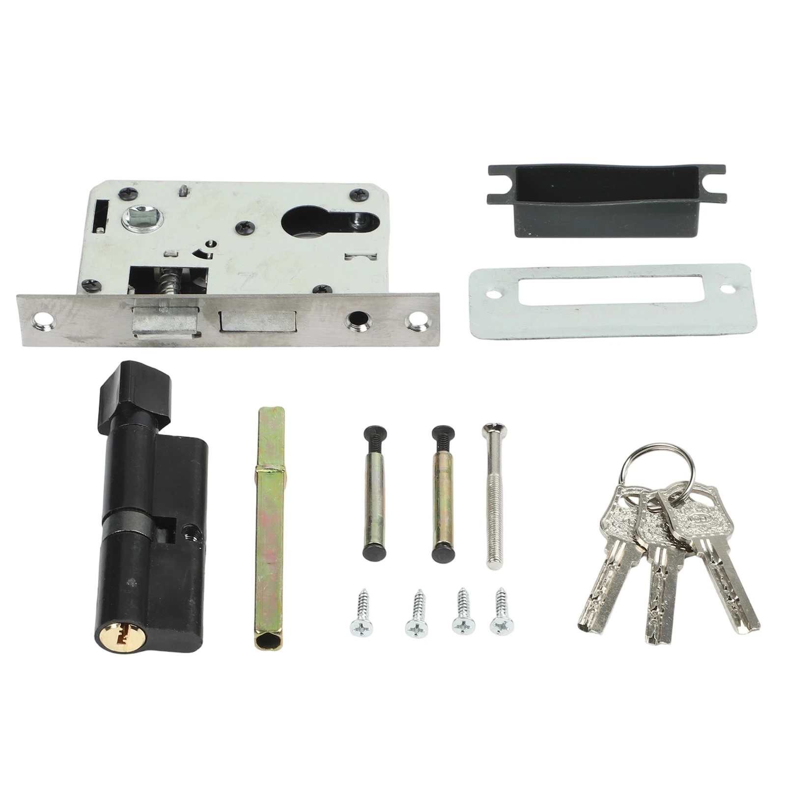 

Черная дверная ручка с замком: легкое запирание, универсальный дизайн, простая установка, долговечность для спален