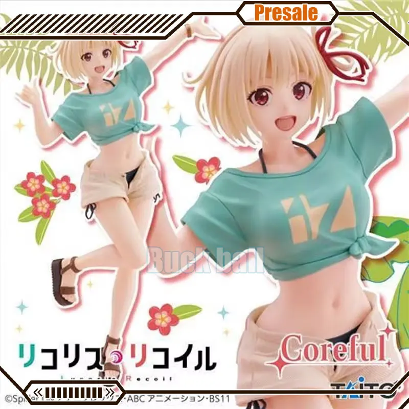 18 cm Taito Coreful Lycoris recul Nishikigi Chisato Hawaii état Ver Pvc Anime figurines modèle mignon Collection jouets cadeaux
