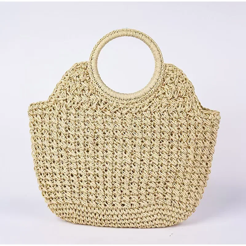 Marke Woven Clutch Tasche Luxus Neue High-end-Meer Urlaub Reise Große Kapazität Stroh frauen Einfache Textur Mode brieftasche – Detail 28
