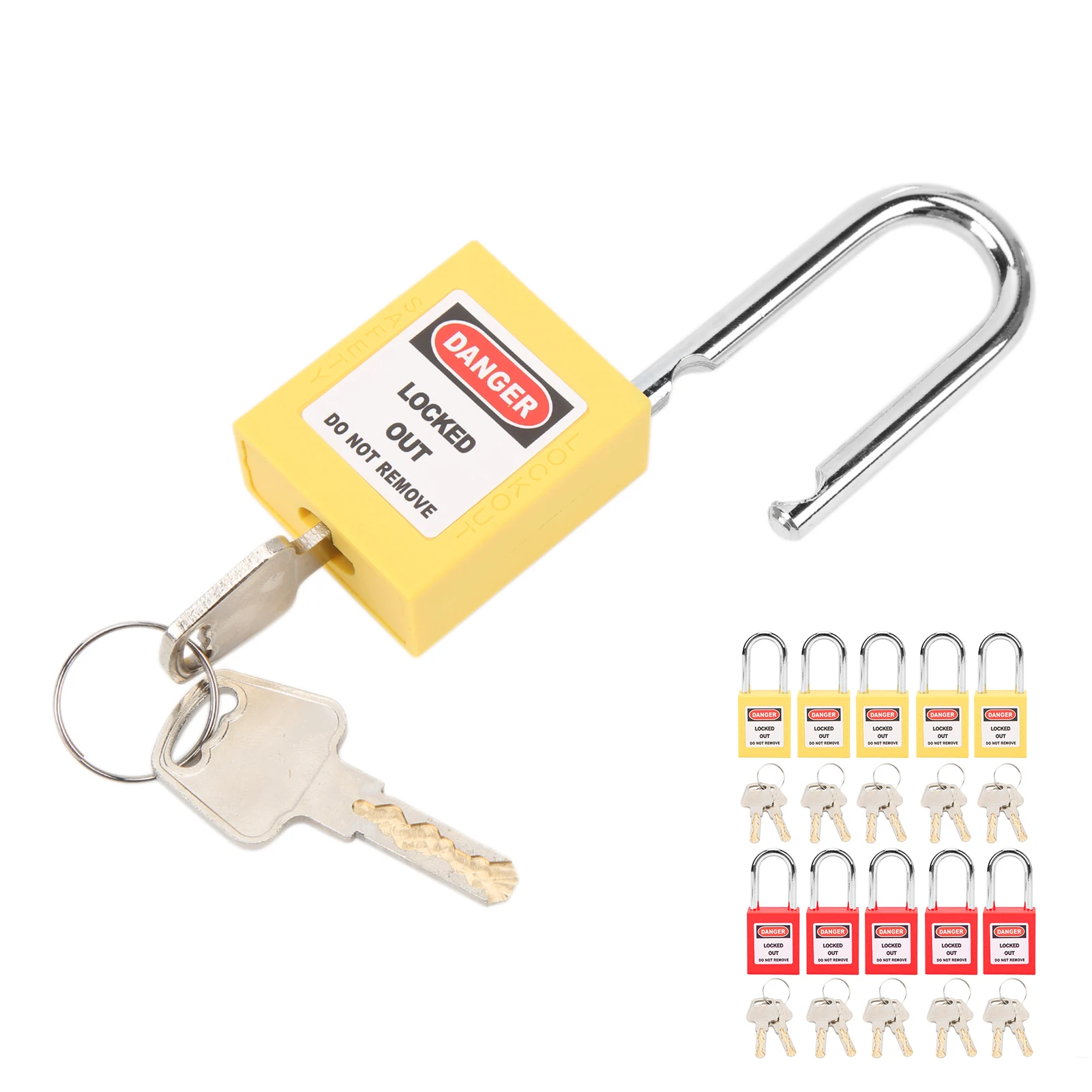 5 مجموعات 38 مللي متر قفل قفل العزل LOTO النايلون PA الصلب للطاقة النووية اللوجستية النقل قفل قفل