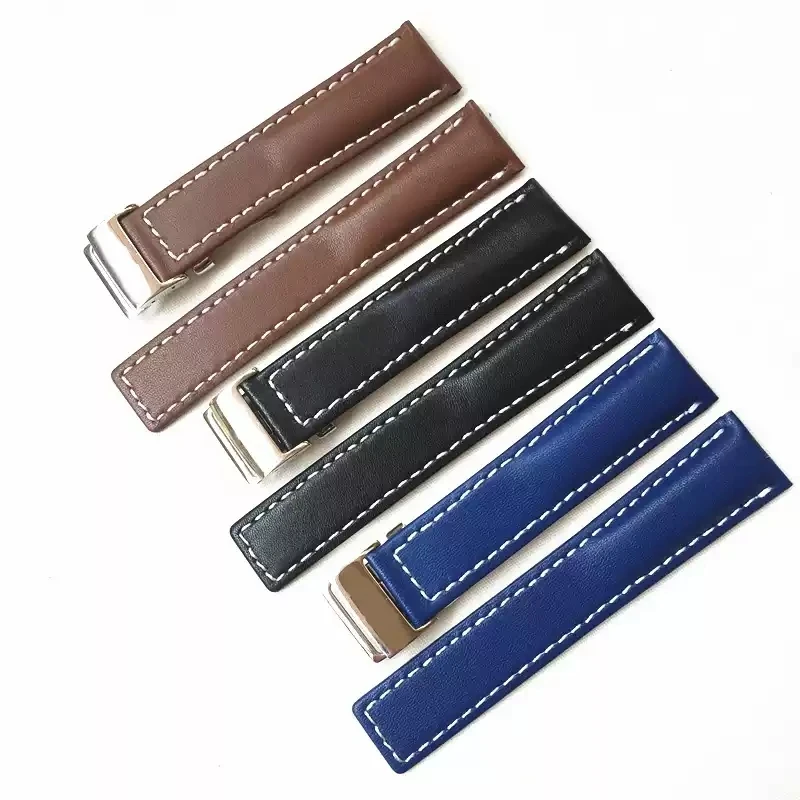 Watch Band for Breitling Strap Italy Genuine Leather watch band Premier B01 Colt Chronograph Avenger AVIATOR  buckle 22/24mm